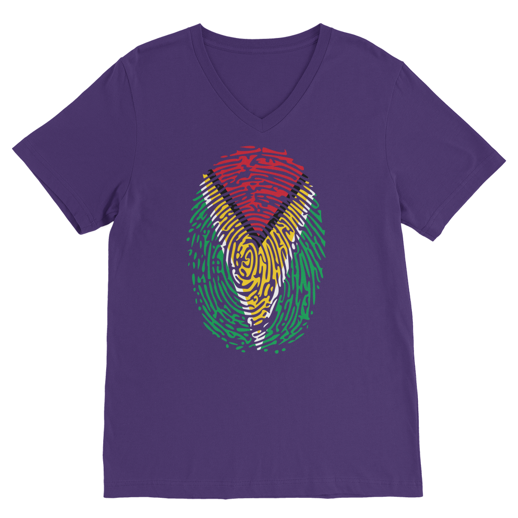 Guyana-Fingerprint Classic V-Neck T-Shirt