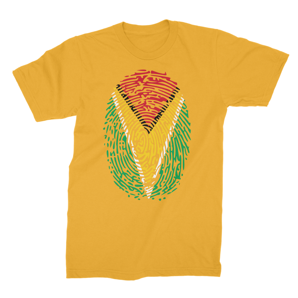 Guyana-Fingerprint Premium Jersey Adult T-Shirt