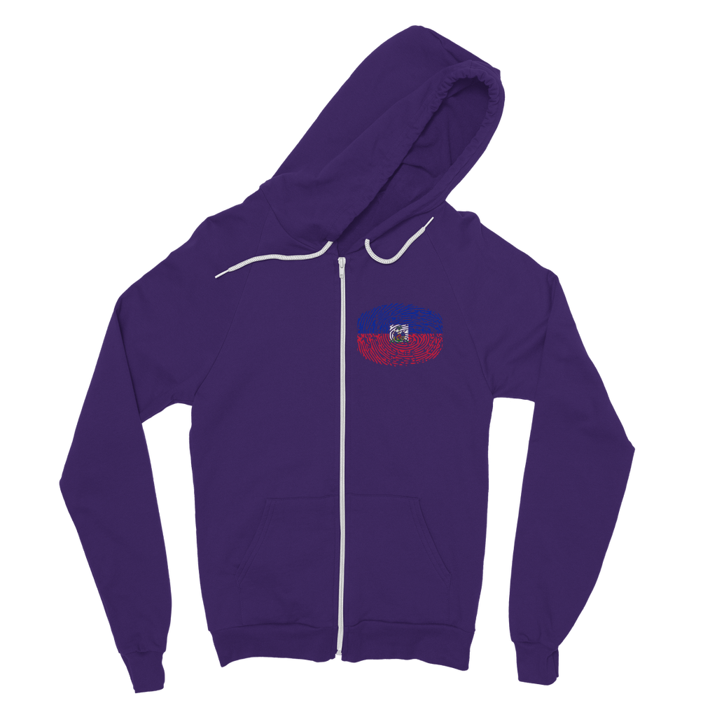 Haiti-Fingerprint Classic Adult Zip Hoodie