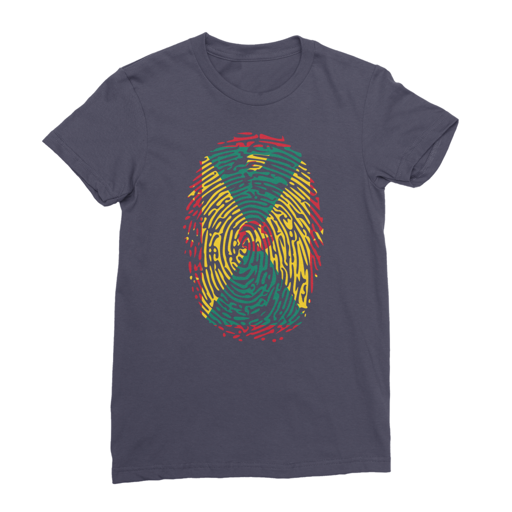 Grenada Fingerprint Premium Jersey Women's T-Shirt