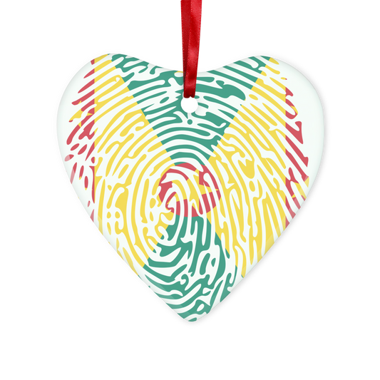 Grenada Fingerprint Glass Hanging Ornament