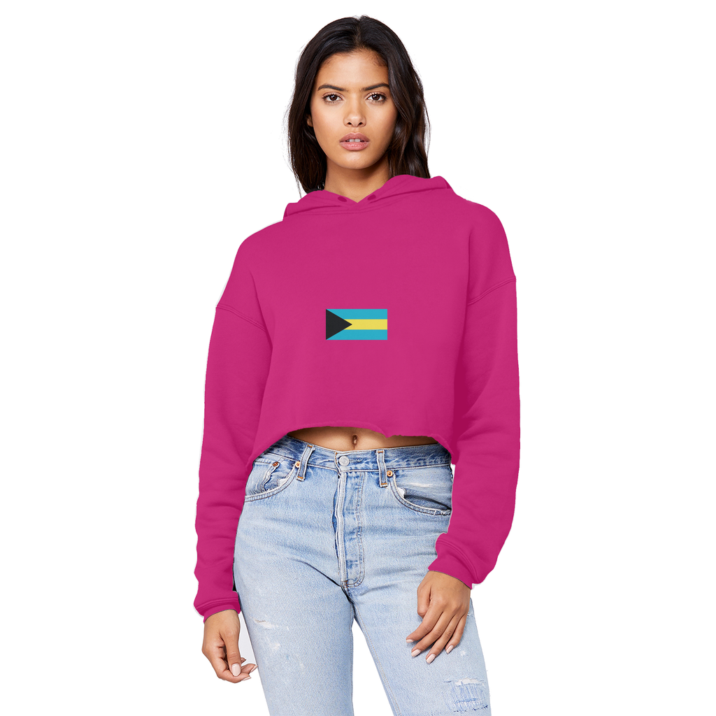 BAHAMAS Cropped Raw Edge Boyfriend Hoodie