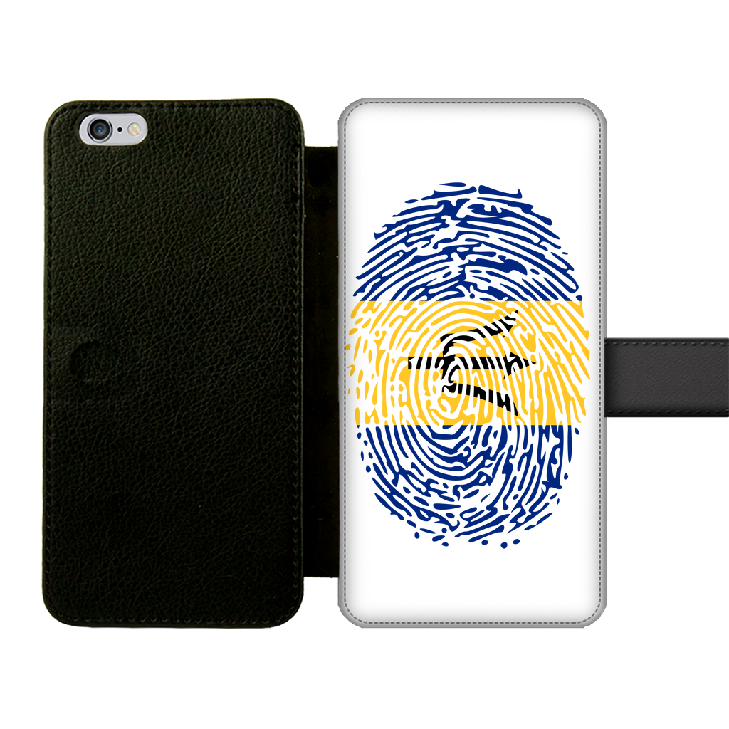 Barbados-Fingerprint Front Printed Wallet Cases