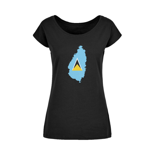 ST. LUCIA Wide Neck Womens T-Shirt XS-5XL