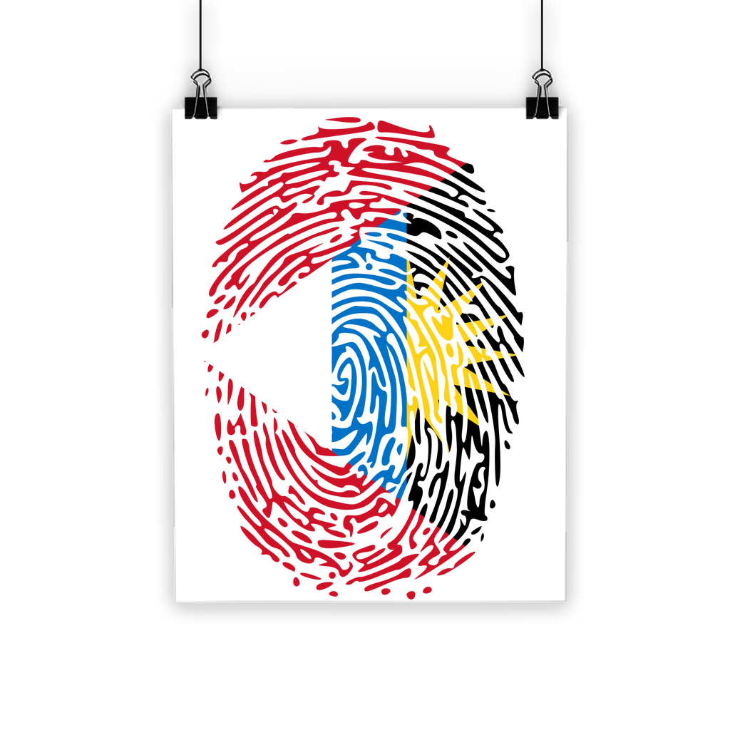 Antigua and Barbuda-Fingerprint Classic Poster