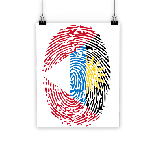 Antigua and Barbuda-Fingerprint Classic Poster