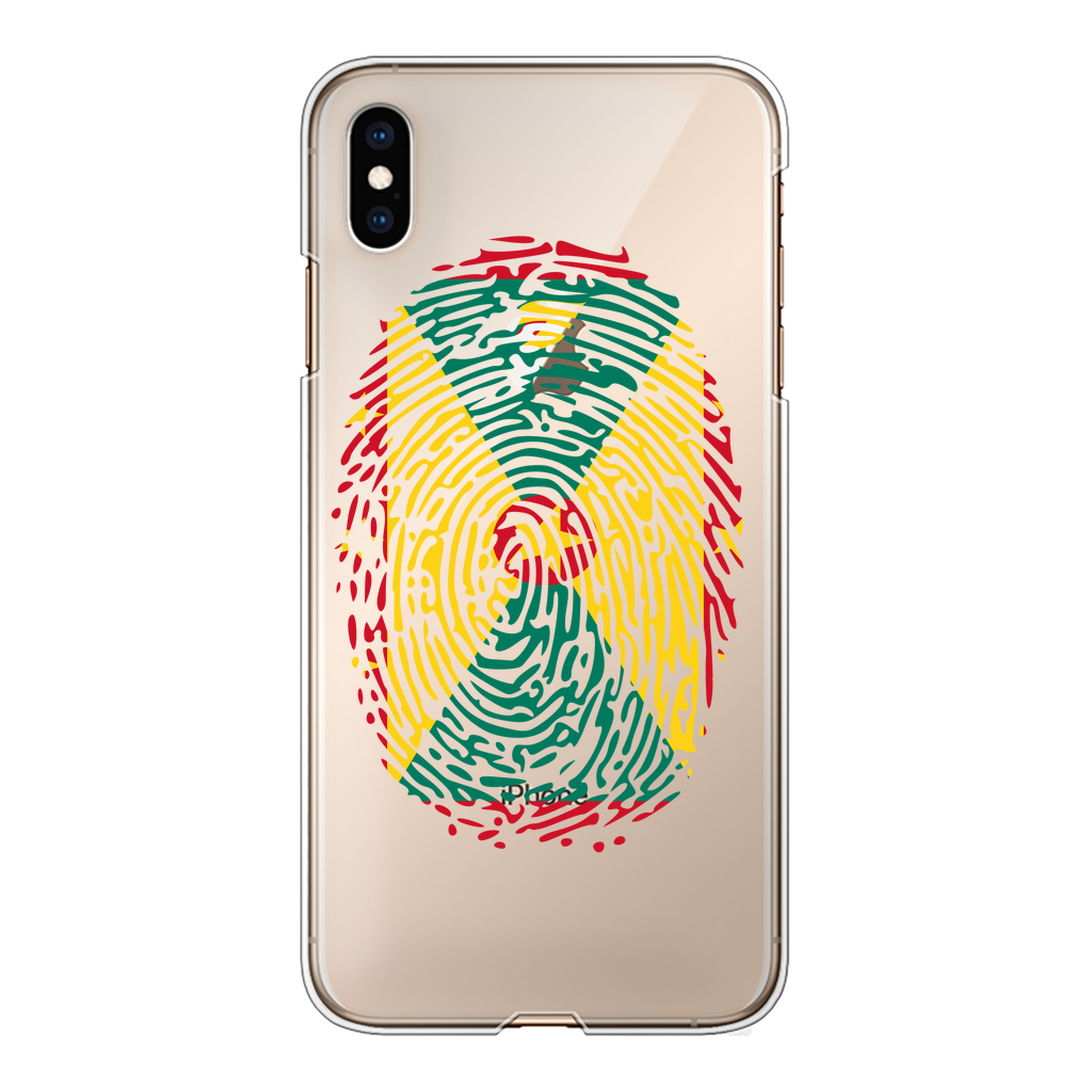 Grenada Fingerprint Back Printed Transparent Hard Phone Case