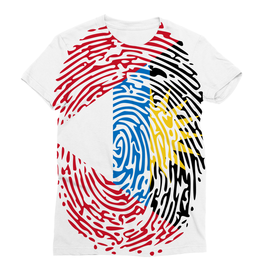 Antigua and Barbuda-Fingerprint Classic Sublimation Women's T-Shirt