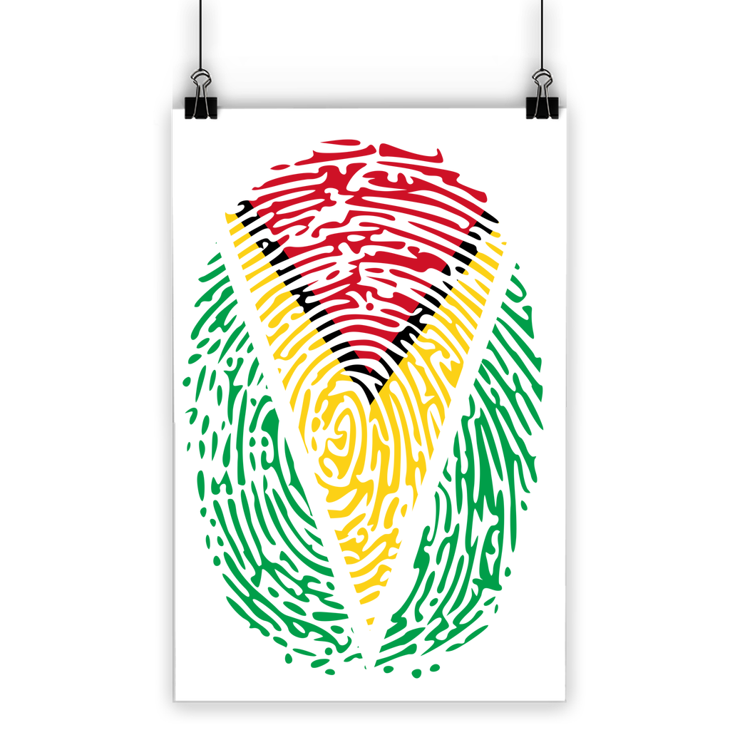 Guyana-Fingerprint Classic Poster