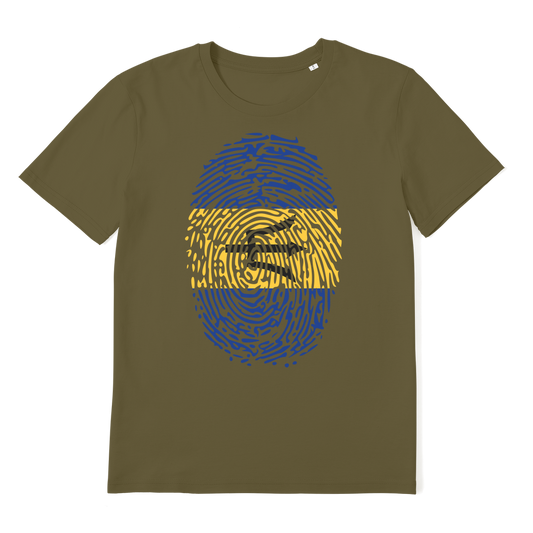 Barbados-Fingerprint Premium Organic Adult T-Shirt