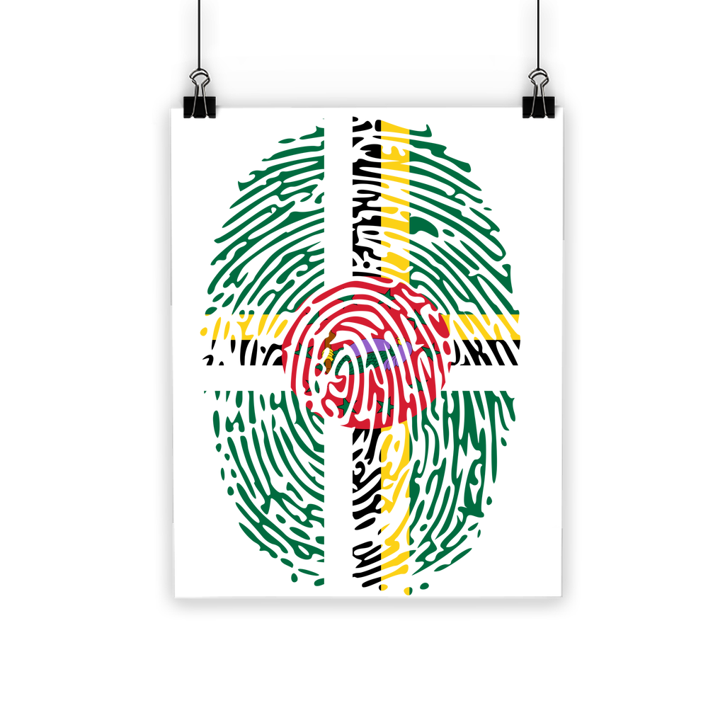 Dominica Fingerprint Classic Poster