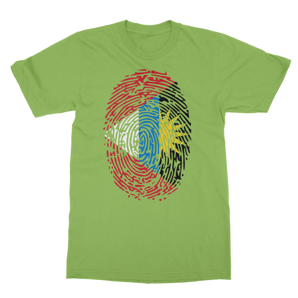 Antigua and Barbuda-Fingerprint Classic Adult T-Shirt