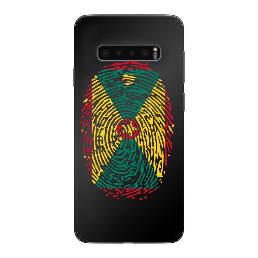 Grenada Fingerprint Back Printed Black Soft Phone Case