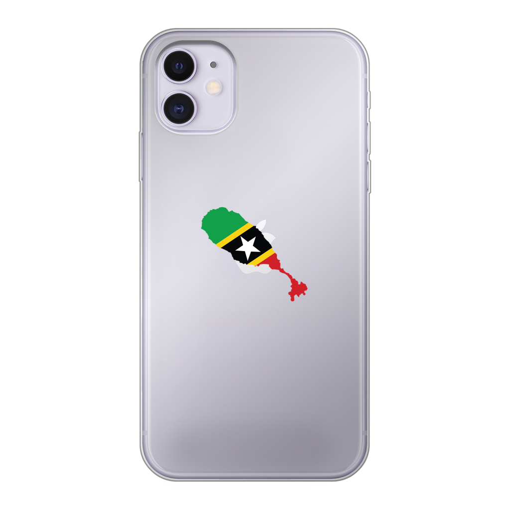 ST. KITTS & NEVIS Back Printed Transparent Soft Phone Case