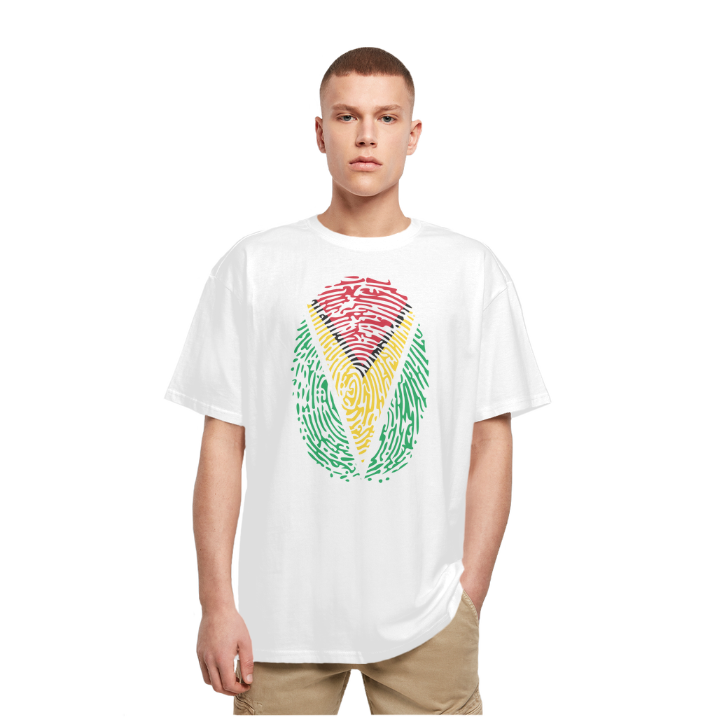 Guyana-Fingerprint Heavy Oversized T-Shirt