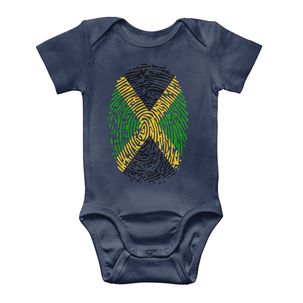 Jamaica-Fingerprint Classic Baby Onesie Bodysuit