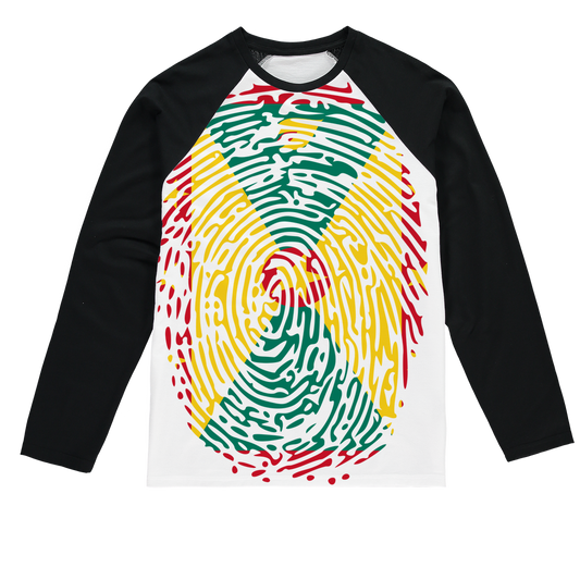 Grenada Fingerprint Sublimation Baseball Long Sleeve T-Shirt