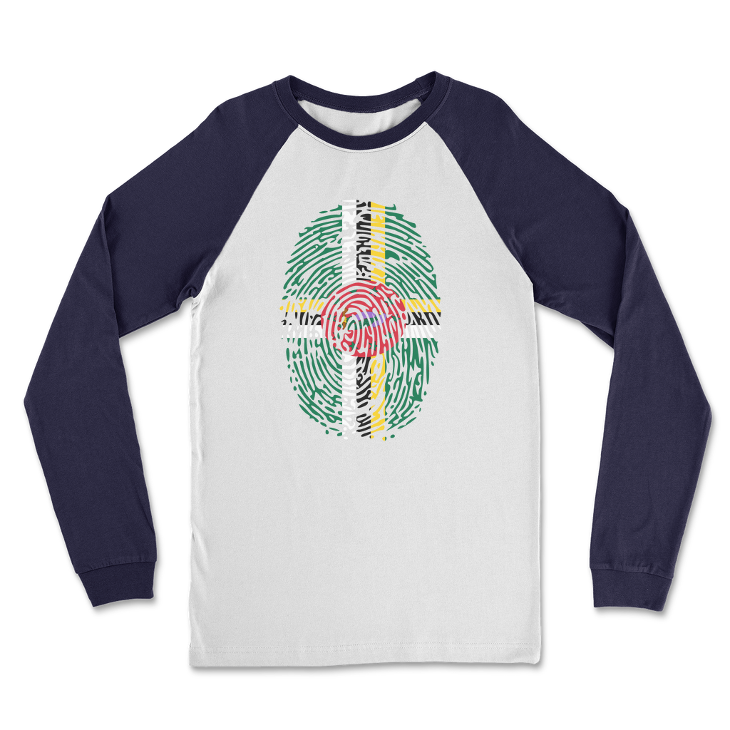 Dominica Fingerprint Classic Raglan Long Sleeve Shirt