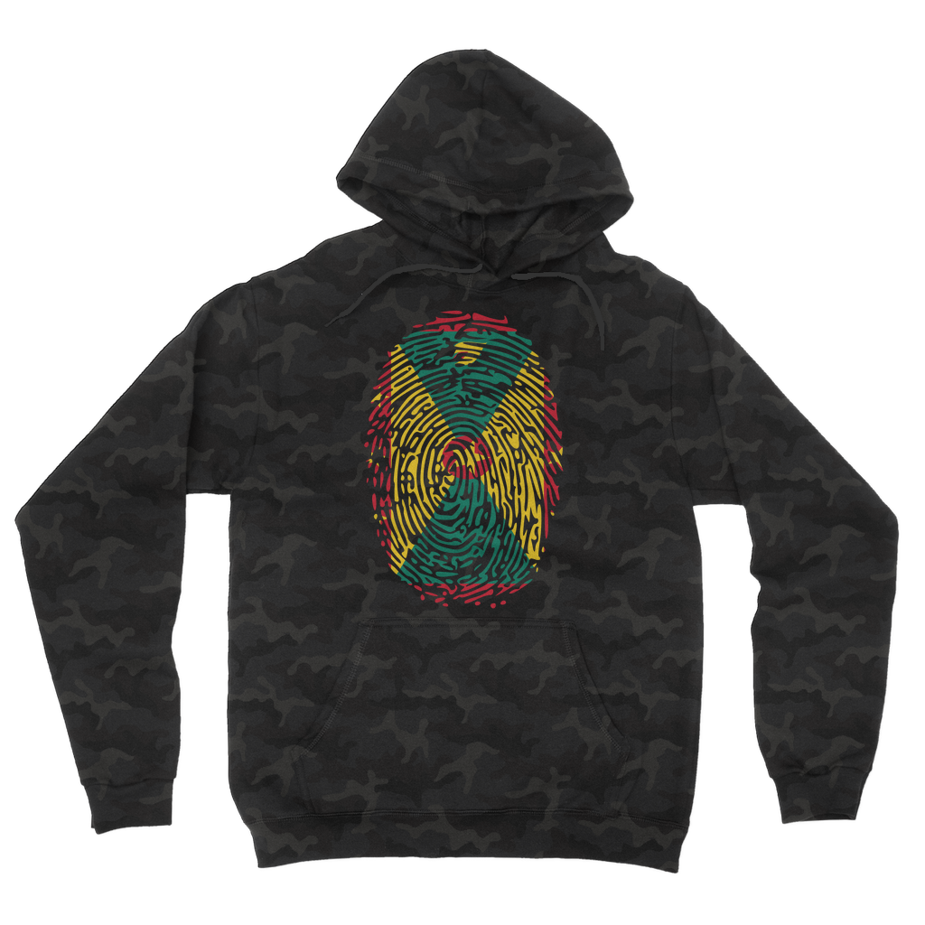 Grenada Fingerprint Camouflage Adult Hoodie