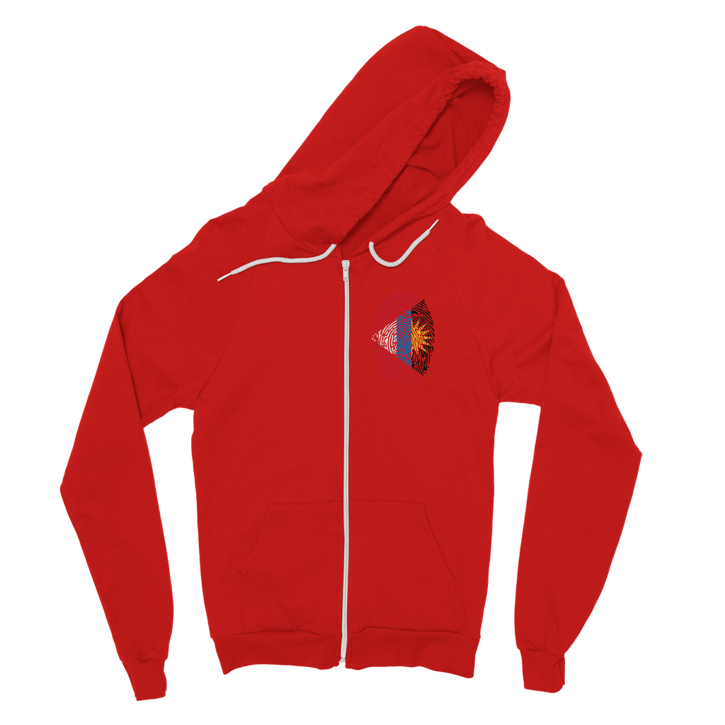 Antigua and Barbuda-Fingerprint Classic Adult Zip Hoodie