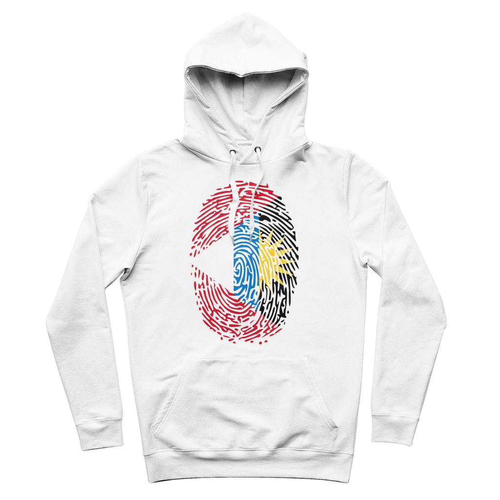 Antigua and Barbuda-Fingerprint 100% Organic Cotton Hoodie