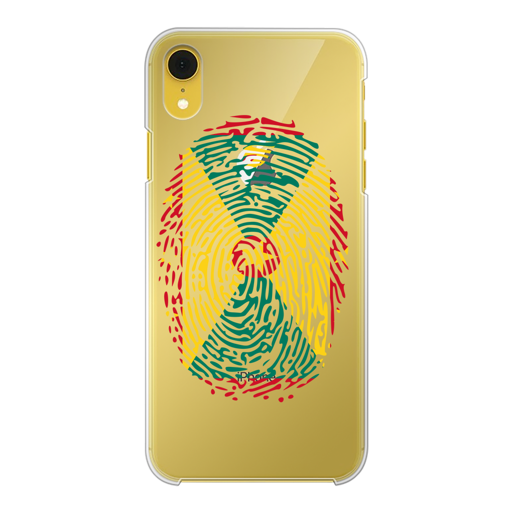 Grenada Fingerprint Back Printed Transparent Hard Phone Case