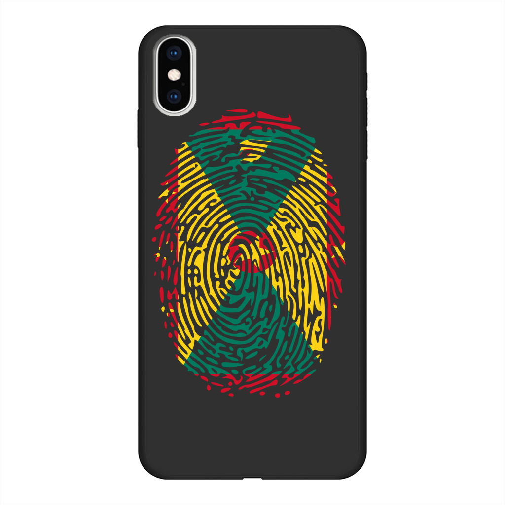 Grenada Fingerprint Back Printed Black Soft Phone Case