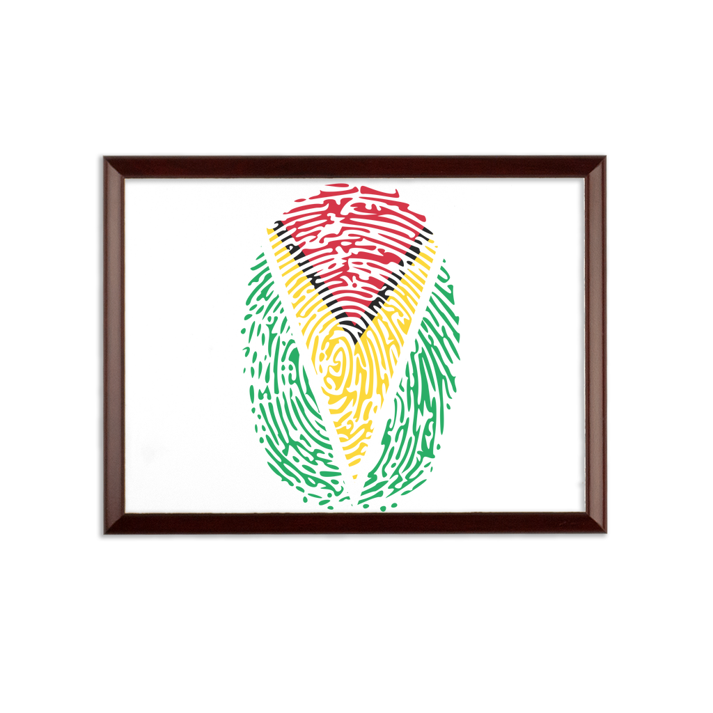 Guyana-Fingerprint Sublimation Wall Plaque