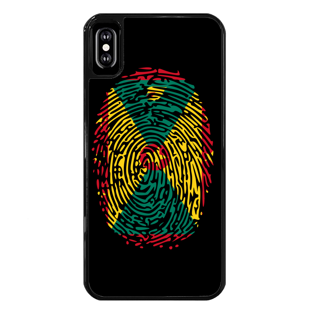 Grenada Fingerprint Back Printed Black Hard Phone Case