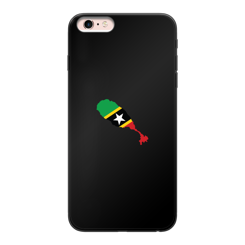 ST. KITTS & NEVIS Back Printed Black Soft Phone Case