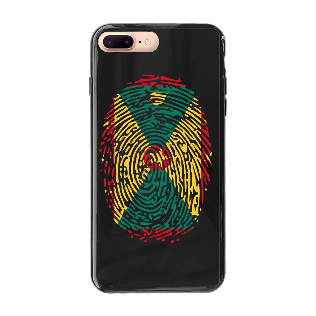 Grenada Fingerprint Back Printed Black Soft Phone Case