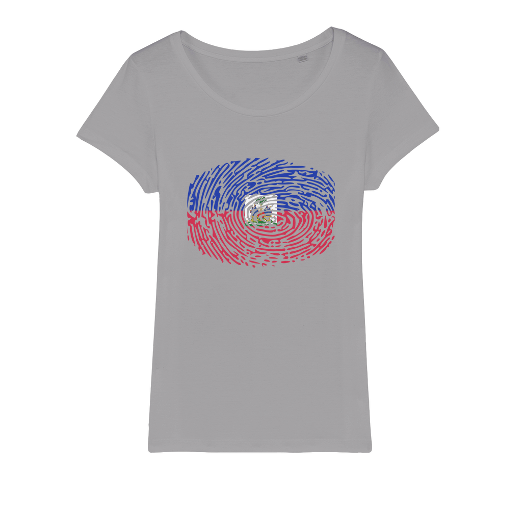 Haiti-Fingerprint Organic Jersey Womens T-Shirt