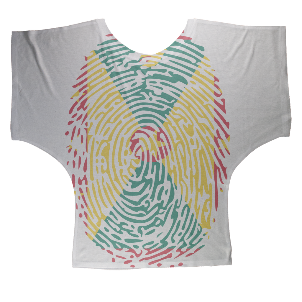 Grenada Fingerprint Sublimation Batwing Top