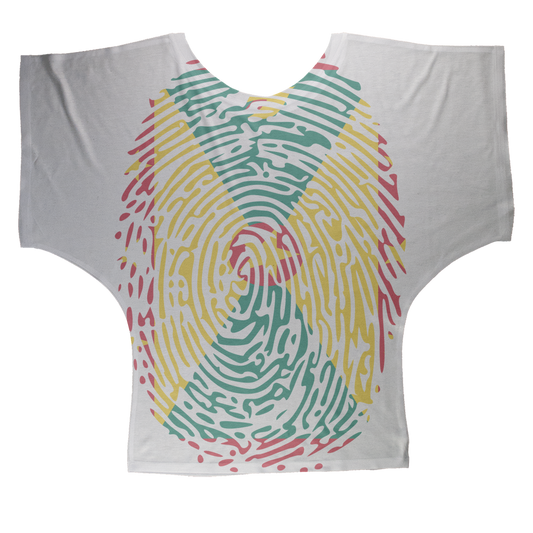 Grenada Fingerprint Sublimation Batwing Top