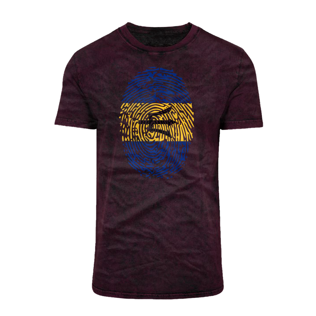 Barbados-Fingerprint Acid Washed T-Shirt