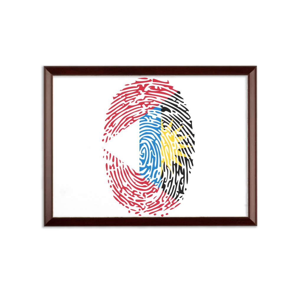 Antigua and Barbuda-Fingerprint Sublimation Wall Plaque