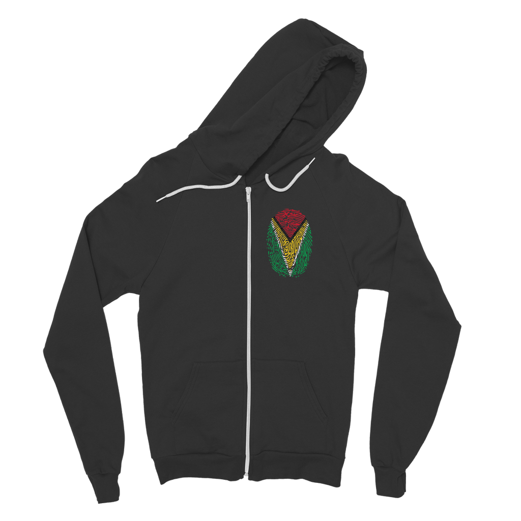 Guyana-Fingerprint Classic Adult Zip Hoodie