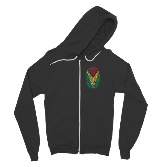 Guyana-Fingerprint Classic Adult Zip Hoodie