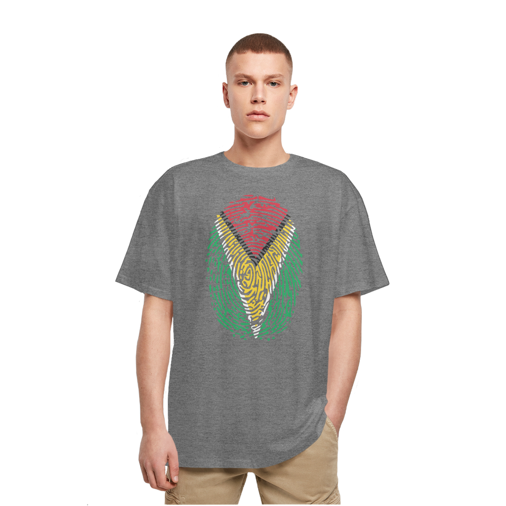 Guyana-Fingerprint Heavy Oversized T-Shirt