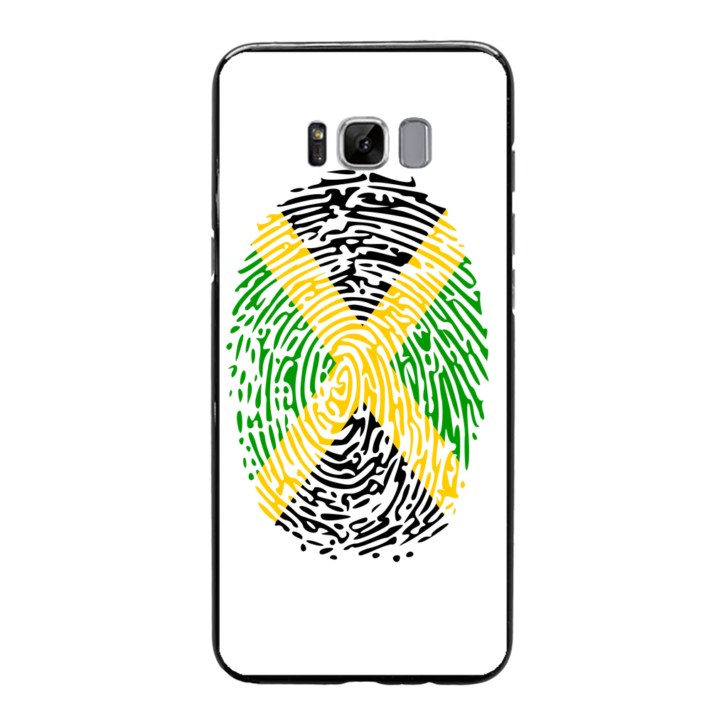 Jamaica-Fingerprint Back Printed Black Soft Phone Case