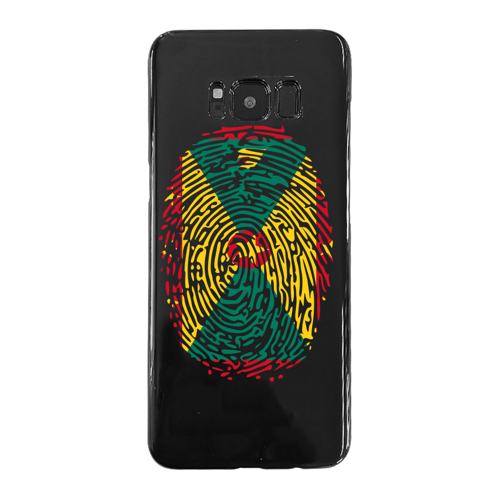 Grenada Fingerprint Back Printed Black Soft Phone Case