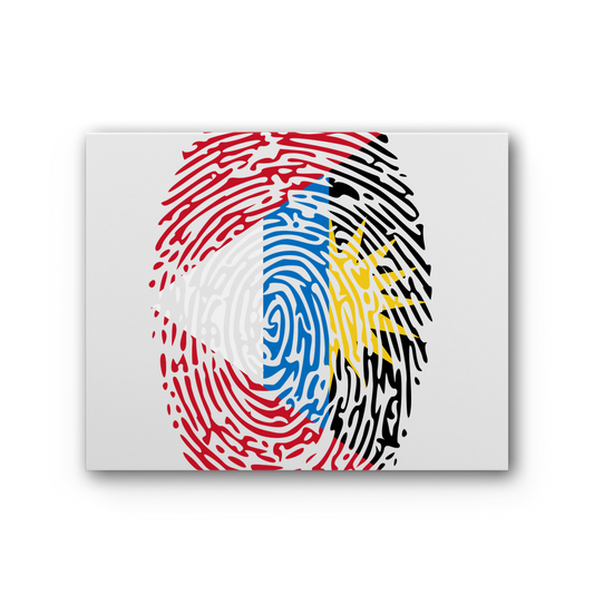 Antigua and Barbuda-Fingerprint Premium Stretched Canvas