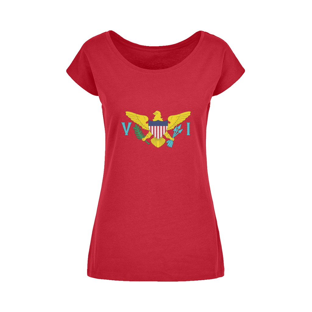 USVI Wide Neck Womens T-Shirt XS-5XL