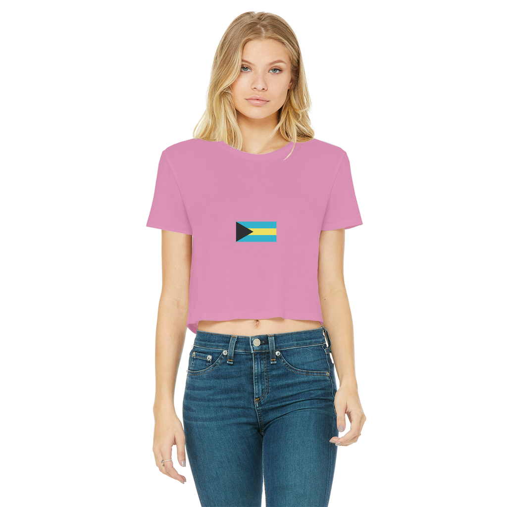 BAHAMAS Classic Women's Cropped Raw Edge T-Shirt