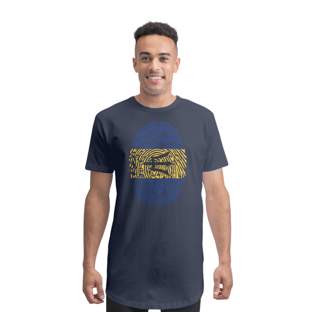 Barbados-Fingerprint Premium Long Body T-Shirt