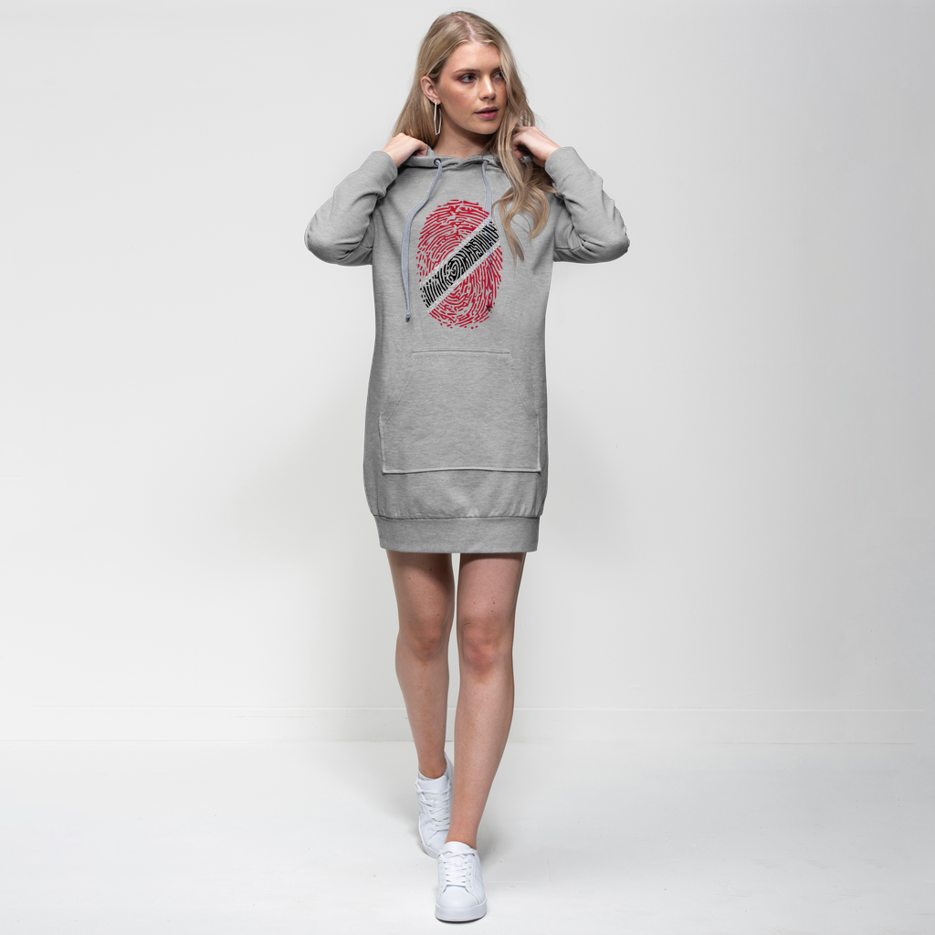 Trinidad and Tobago-Fingerprint Premium Adult Hoodie Dress