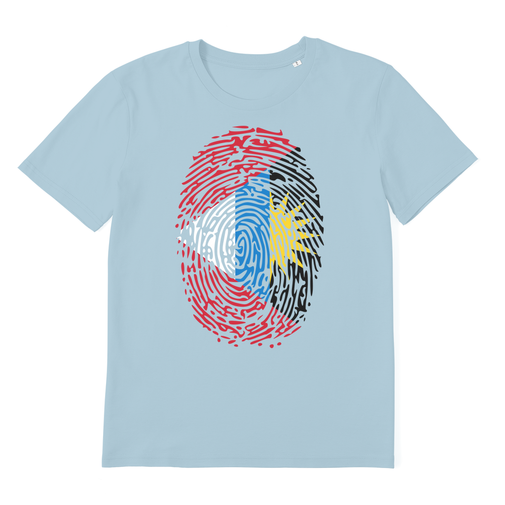 Antigua and Barbuda-Fingerprint Premium Organic Adult T-Shirt