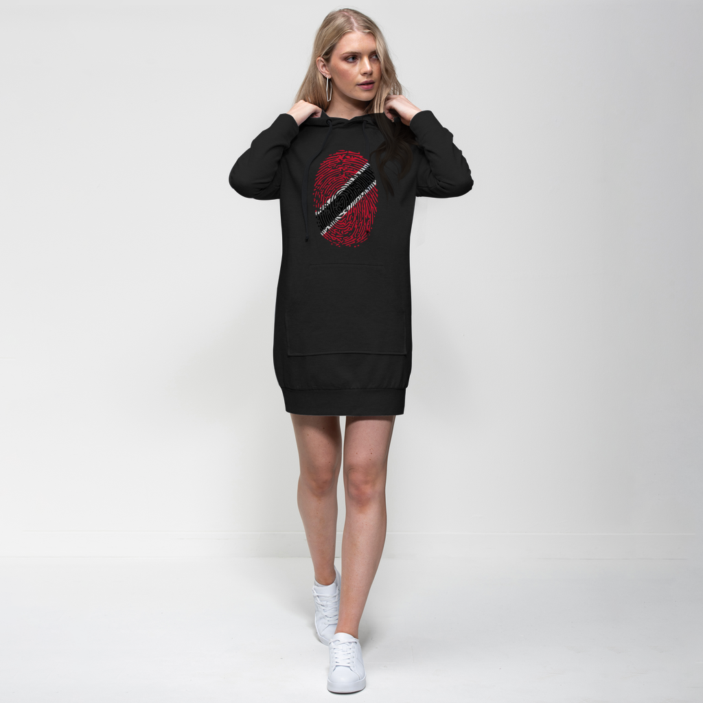 Trinidad and Tobago-Fingerprint Premium Adult Hoodie Dress