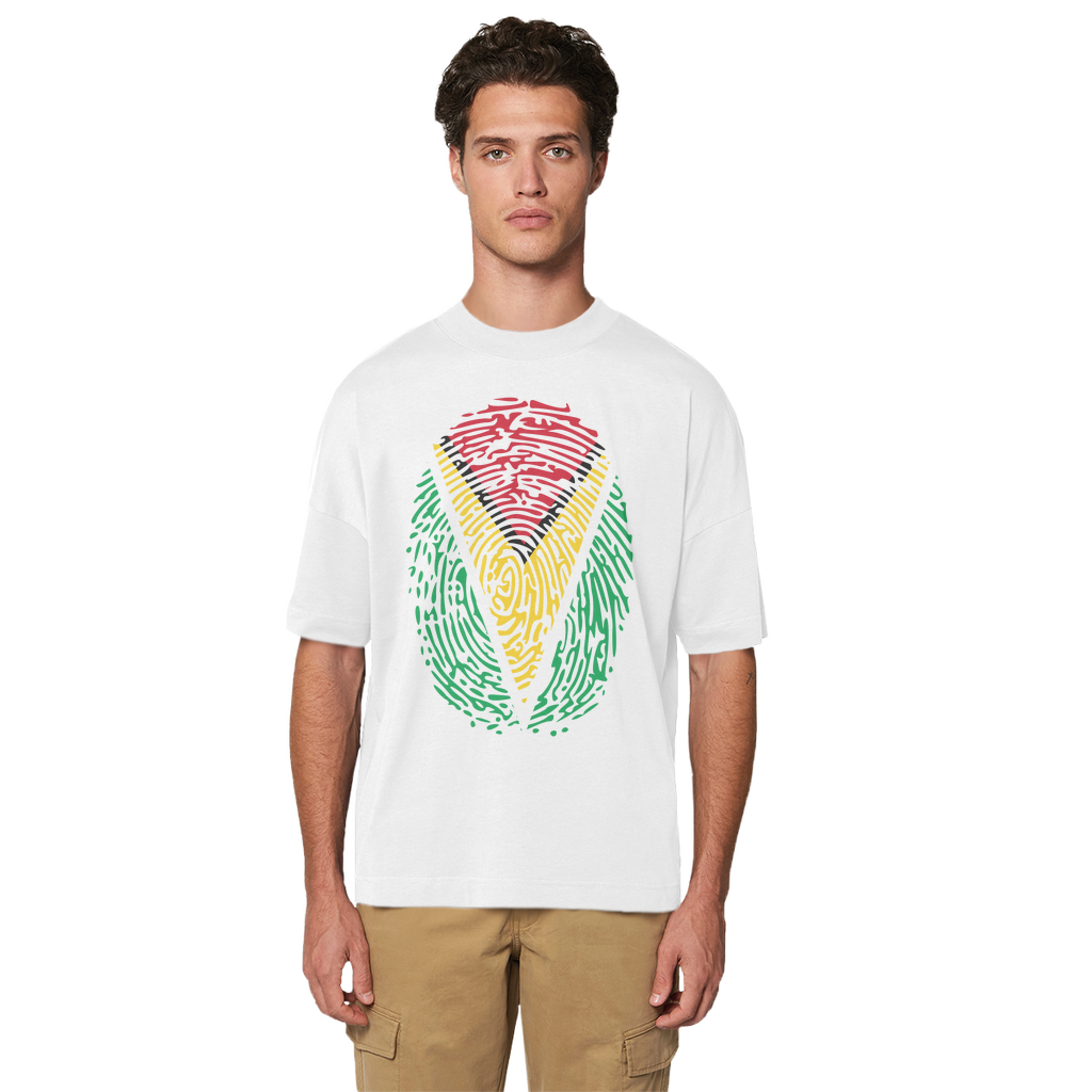 Guyana-Fingerprint Premium Organic Oversized T-Shirt