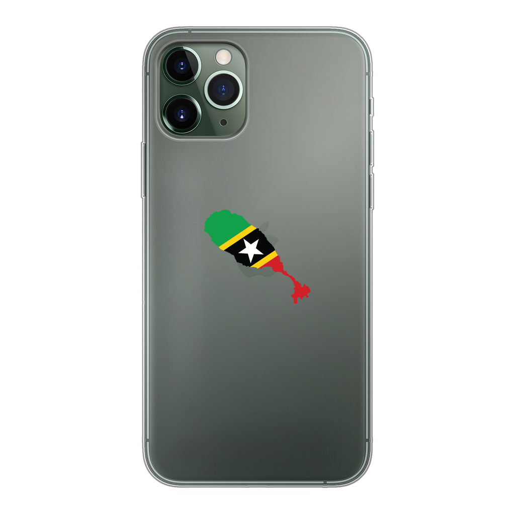 ST. KITTS & NEVIS Back Printed Transparent Soft Phone Case